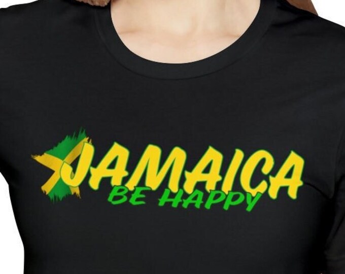 Jamaica T-shirt | Be Happy Iconic Streetwear| Amazing Clothe Design Caribbean art Vacation T-shirt