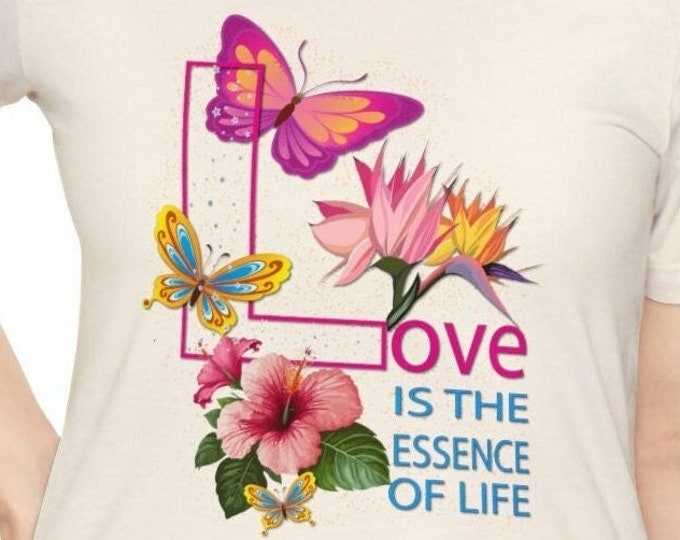 Love is the Essence T-Shirt - Unique Graphic Tee for Lovebirds