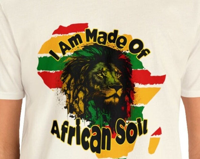 I Was Made of African Soil T-shirt design clothing | African Streetwear Apparel | Graphic Casual T-shirt dress