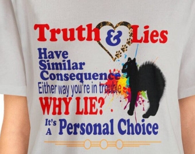 Truth and Lies Etsy T-Shirt | M23 T-shirt designs cute graphics on t shirts apparel for summer beach tee shirt