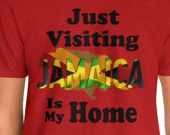 Jamaica T-shirt Just visiting | Vacation lover tees | Travelers Jamaica Sunshine Custom Tropical T-Shirt