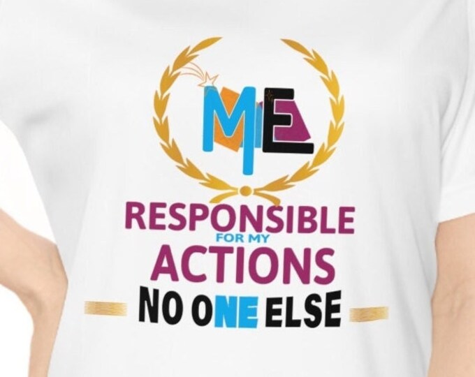 Motivational Graphic Print Positive Actions Shirt: Make a Difference Today Positive Actions Tee