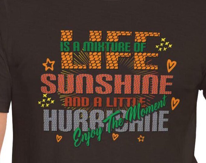 Sunshine and Rain Inspirational Tee, Life Unpredictable Streetwear Shirt, Casual Mom Dad Graphic Top, Positive Vibes Tshirt, Gender Neutral