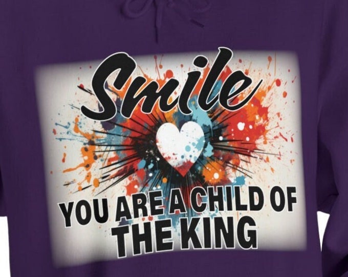 Smile Child of a King Motivational | Sweatshirt Hoodies | Smile Poster | Trendy Positive Vibes Sweatshirt Dress Hoodies