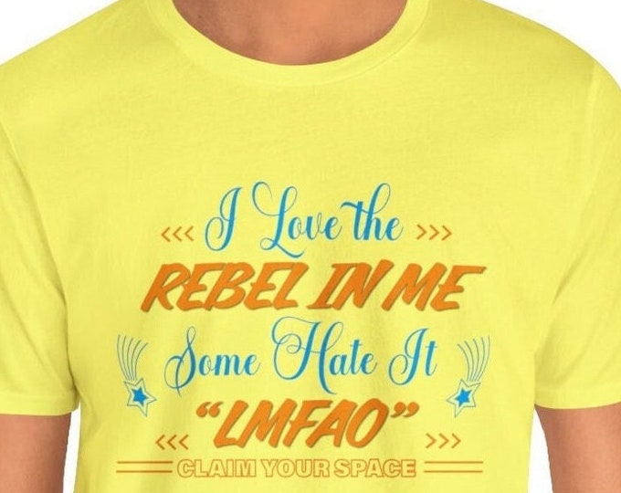 Rebel T-shirt | Cute Lose tops Graphic tees for women | Big Women clothes | Loose fit t shirt Graphic Apparel