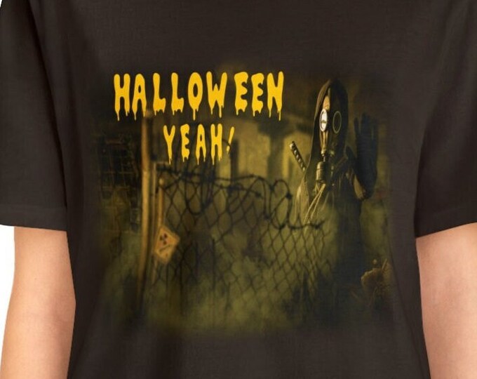 Yeah Halloween T-shirt | Black T Halloween shirt | Funny Graphics Apparel | Lose tee Gothic Clothe Dress