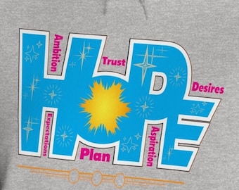 Hope Sweatshirt Inspirational shirt design aspiration Casual shirt oversize fashion hoodie