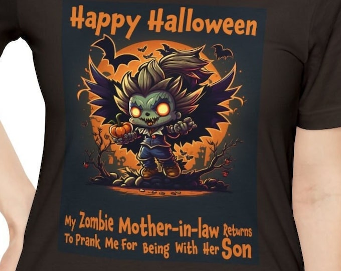 Unique Gift Idea | Spooky Zombie Mother-in-law Tee | Funny Halloween Shirt