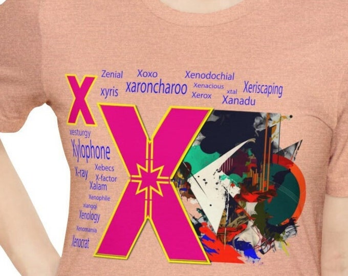 X Alphabet Graphic Tee | Unique Phonetic Military Design | Casual Streetwear Shirt