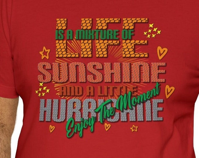 Life is a Mixture of Sunshine and Rain Inspirational t-shirt design | Life is Unpredictable Streetwear Shirts