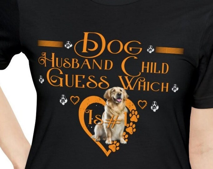 Brand name t-shirt Dog Husband Child| Dog lovers Custom | Number one Dog #1| Dog Owner T-shirt