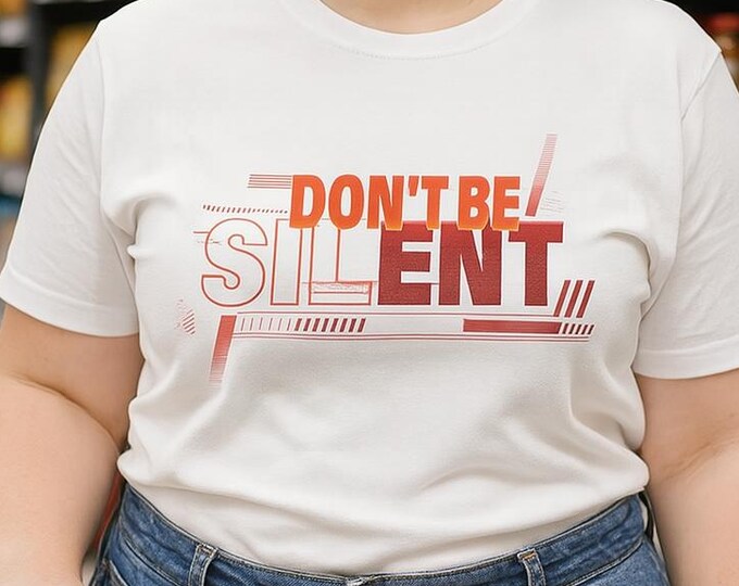 Silent tshirt | Unique M23 Designs tshirt | Speak Out Against Violence: Recording Dog Tag