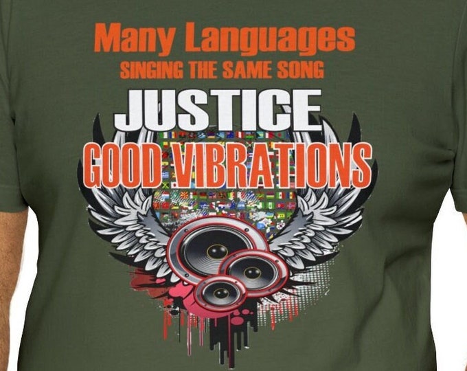 Good Vibrations T-shirt | Think Positive Shirt | M23 Design Justice system | Casual Dress