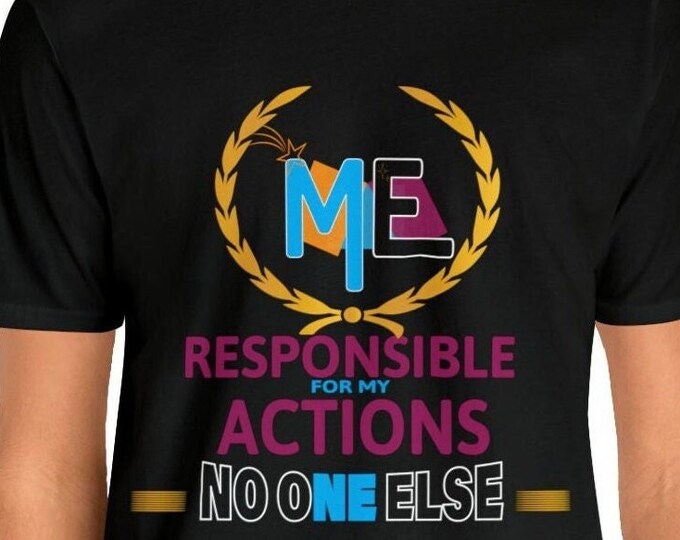 Responsibility Shirt | Motivational Positive Vibes Trendy Loose fit tees | Women's Performance Crewneck T-shirt