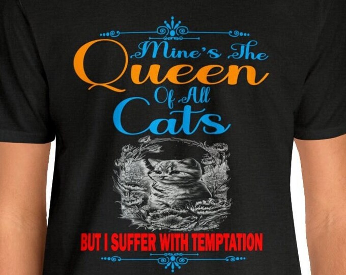 The Queen of Cats T- Shirt |Women Dress Diva Clothe designs Etsy t shirt | Cute Summer Graphics