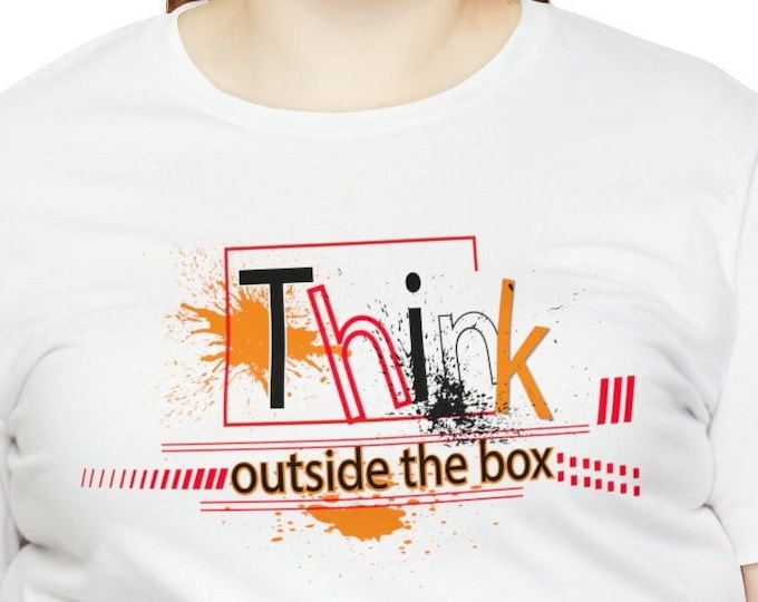 Think t-shirts Outside the box | Trendy custom printing vintage tees fashion Outerwear clothe Women's t-shirts