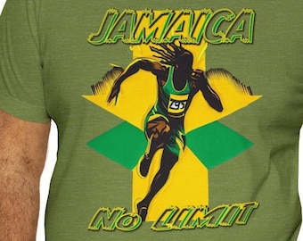 Vintage Jamaica T-Shirt with No Limit Sports Design - Trendy Jamaica Sports Shirt