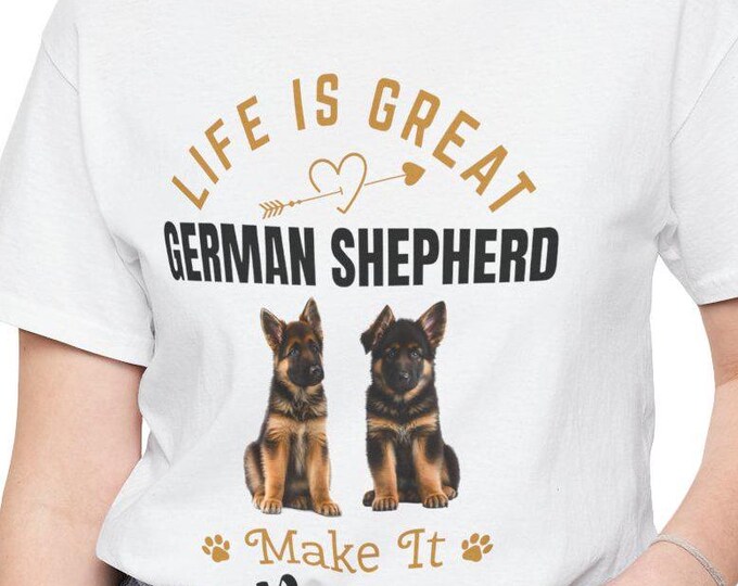 German Shepherd T-shirt | Dog lovers shirts | Custom t shirt printing | Unisex tshirts | Dog Owner Gift | Vintage tees | Pet Shirt Pattern