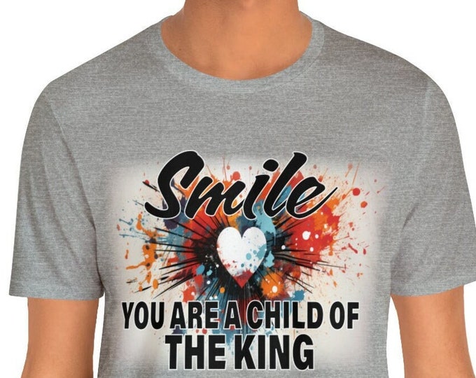 Concert T-shirt Smile child of The King | Inspirational t shirts | Motivational Positive Vibes Shirt | Trendy clothe