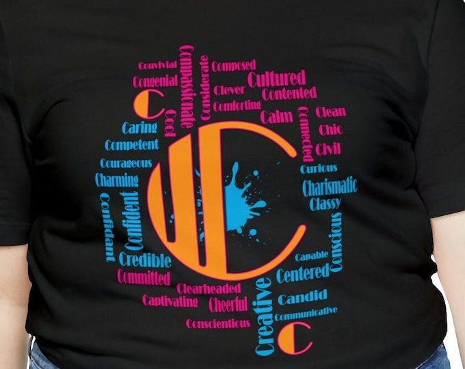 C Alphabet Poster featuring Positive Wording | Inspirational Shirt Designs