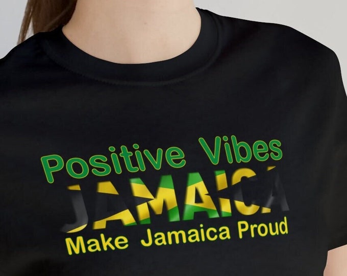 Positive Vibes Jamaica Shirt | Cute Tropical clothe funny graphics Tee apparel Jamaica T-shirt