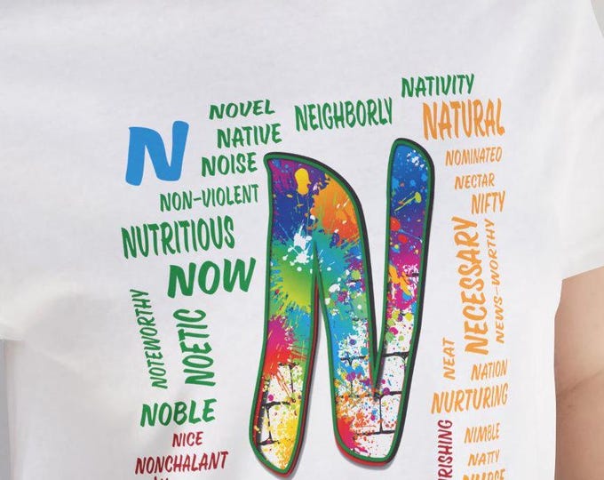 Alphabet Pet Design Unisex Jersey Tee | Short Sleeve T-shirt Streetwear | Inspirational Words