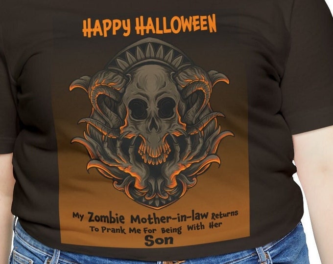 Zombie Mother-in-law Halloween Shirt | Funny Party Tee | Horror Gift | m23teeshirts