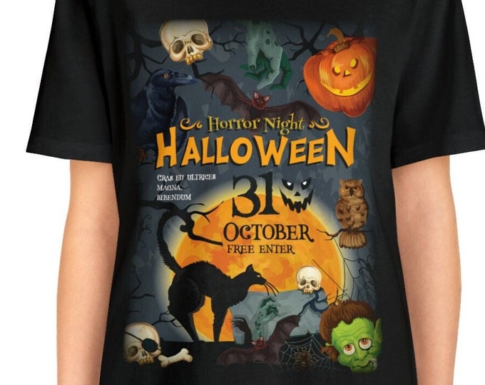 Horror Night t-shirt Halloween Oversize t shirt | Graphic tees for women | Halloween Clothe Loose fit Graphics