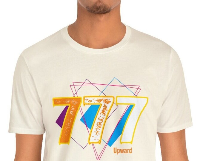 Graphics t shirt 777 Lucky Numbers Tee | Angelic Number Design | Whimsical Shirt