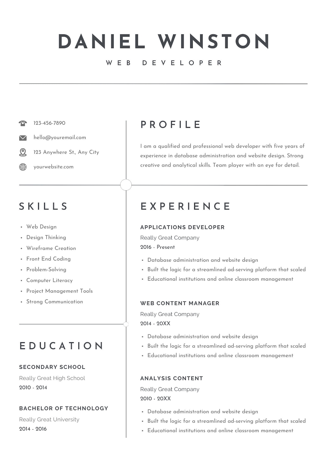 Modern Resume CV Template CV Template Professional Modern Executive Modern Resume CV Template CV Template Professional Modern Executive