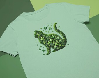 Shamrock Cat T-Shirt: Lucky St. Patrick's Day Tee
