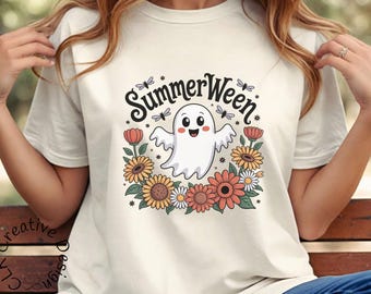 Summerween Ghost T-Shirt: Spooky Halloween in July