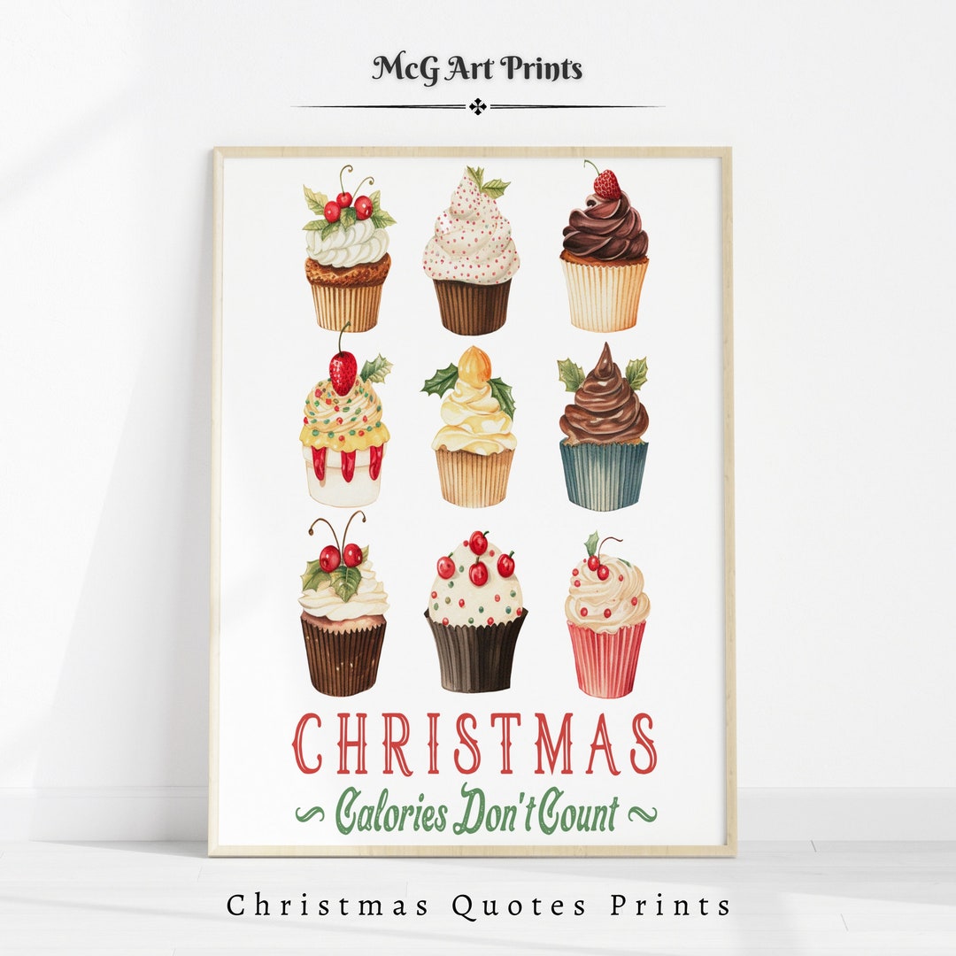 Vintage Christmas Quote Wall Art Print Boho Home Decor Retro Etsy