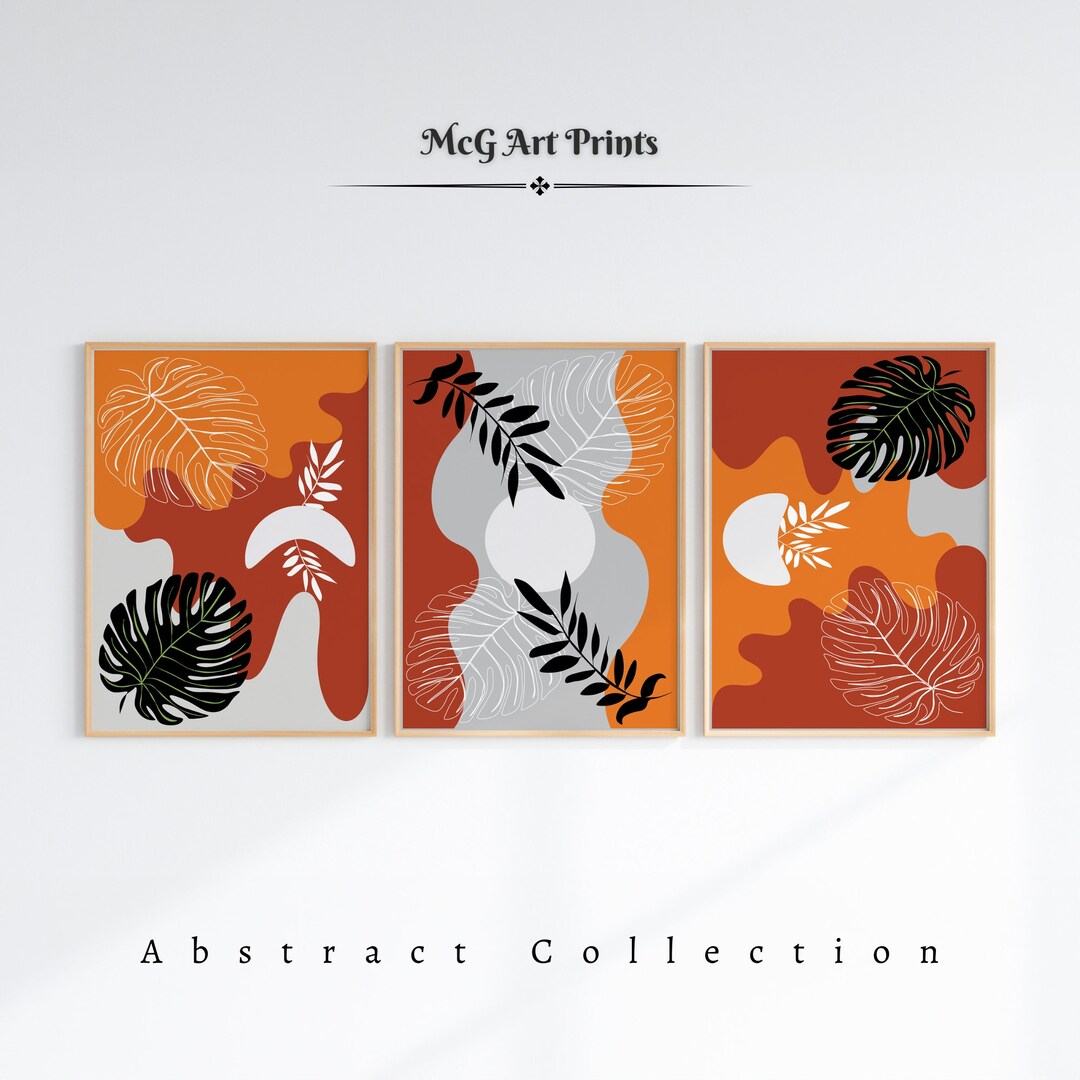 Modern Minimalist Gallery Wall Art Prints Set of 3 Mid Century Etsy