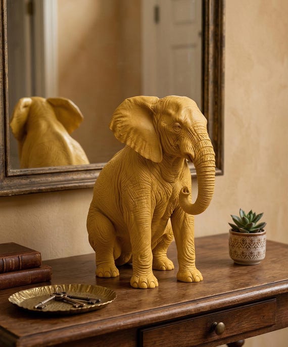 Realistic Elephant Statue STL – Wildlife Safari Animal Decor Figurine (Digital Download)