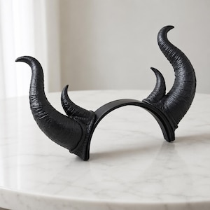 Halloween Horn Headband, Realistic Devil Horns, Fantasy Cosplay Costume (Digital Download)