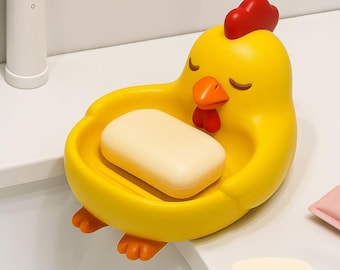 チキンソープホルダー STL ファイル 3D プリントファームハウス装飾 デジタルダウンロード