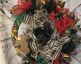Afrocentric Diva Kopfkranz: Schwarze Geschichte inspirierte Dekoration