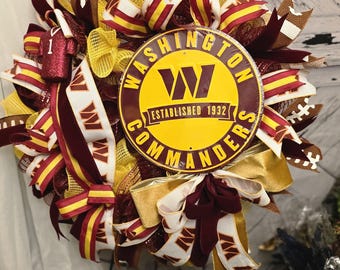 Washington Commanders Football Fan Deco Mesh Wreath