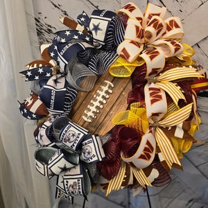 Sports Wreath,House Divider,Pick Your Team; Dallas Cowboy, Commanders Wreath, Football Wreath, PRo Sport Wreath, Front Door Wreath,
