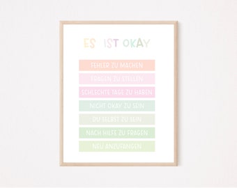 Affirmations POSTER Nursery, Classroom Decor, Printable, Playroom Decor, Learning Poster, Learning Poster, Visual Learning Kids