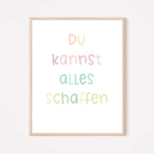 Affirmations POSTER Kinderzimmer, Klassenraum Deko, Druckbar, Spielzimmer Deko, Lernposter, Lernplakat, Visuelles Lernen Kinder