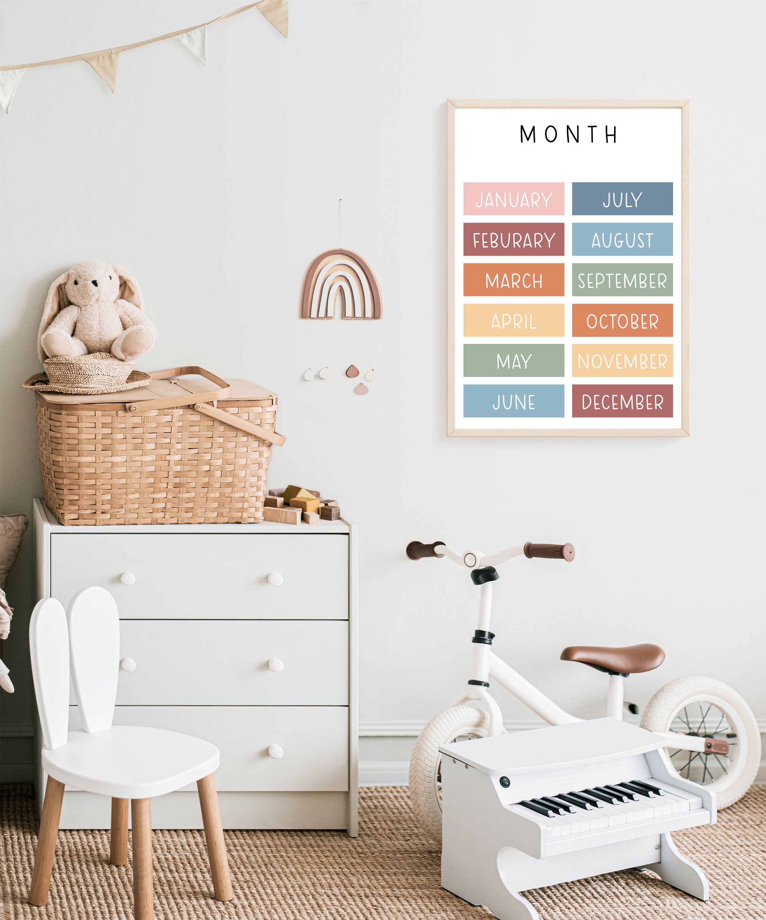 Months POSTER Nursery Classroom Decor Printable Playroom - Etsy