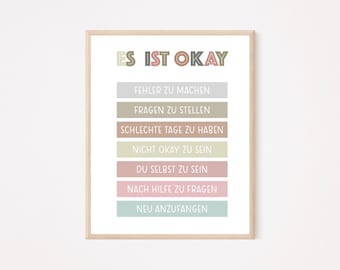 Affirmations POSTER Nursery, Classroom Decor, Printable, Playroom Decor, Learning Poster, Learning Poster, Visual Learning Kids