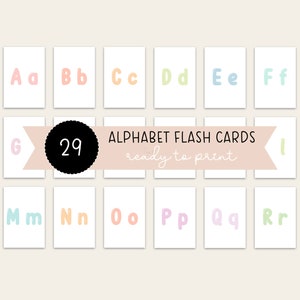 ABC cards Montessori, alphabet, letters learning material, Montessori material, preschool children, learning posters, elementary school