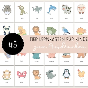 45 dierenleerkaarten voor kinderen, dierenleerkaarten voor kinderen, dierentuinkaarten, dierenherkenning voor kinderen, safarikaarten dieren