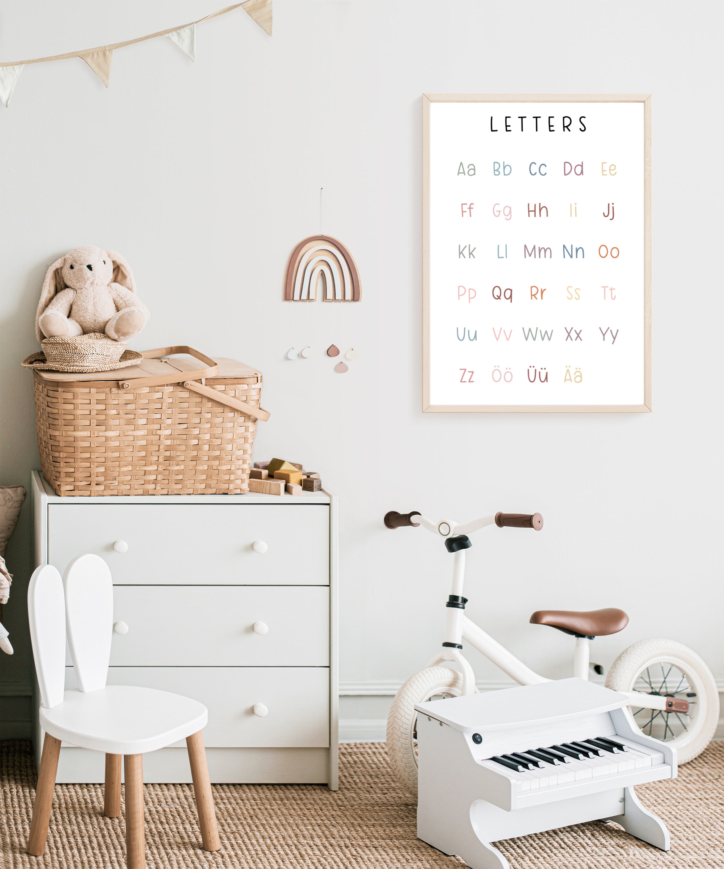 ABC Alphabet POSTER Nursery, Classroom Decor, Printable, Playroom Decor ...