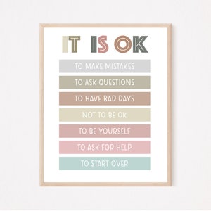 Affirmations POSTER Nursery, Classroom Decor, Printable, Playroom Decor, Learning Poster, Learning Poster, Visual Learning Kids