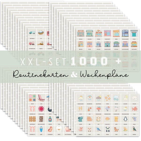 Cartes de routine plan hebdomadaire enfants | 1000 | Montessori | Routine quotidienne | Planificateur hebdomadaire A4 | Imprimer | PDF | Numérique | Cartes illustrées sur l'autisme