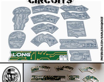 Gaslands Template Set: Post-Apocalyptic Car Wargame - PLA Plastic